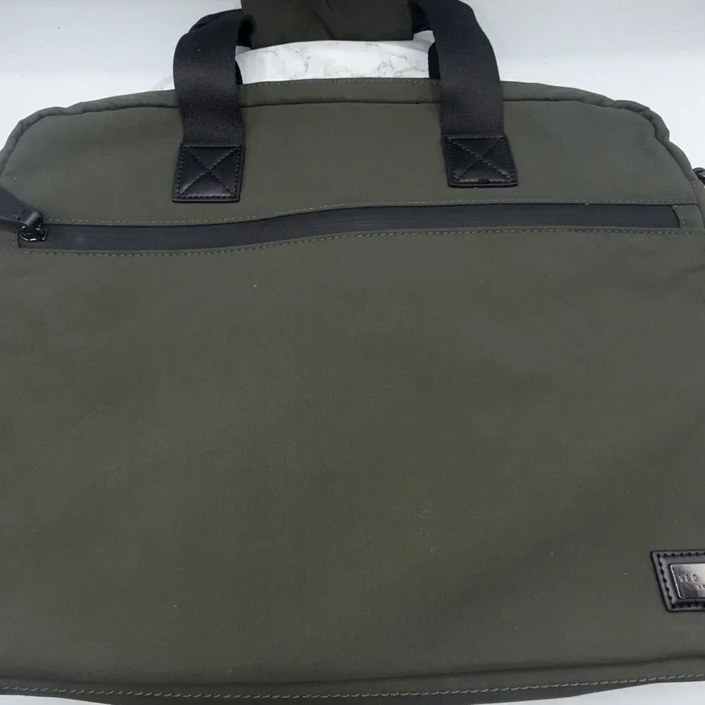 TED BAKER LONDON Dark Green Trevoir Messenger Laptop Document Bag